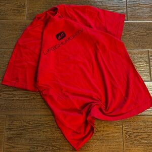 Red and Black Short Sleeve Tees